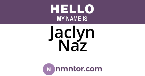 Jaclyn Naz