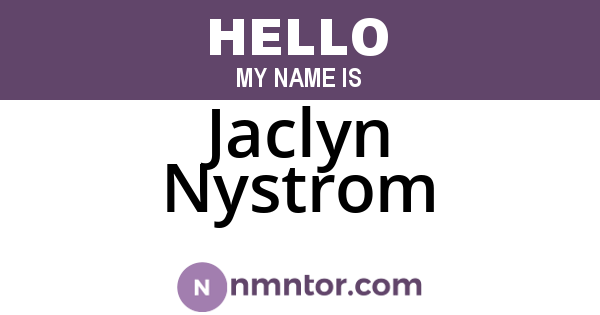 Jaclyn Nystrom