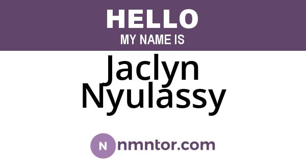 Jaclyn Nyulassy