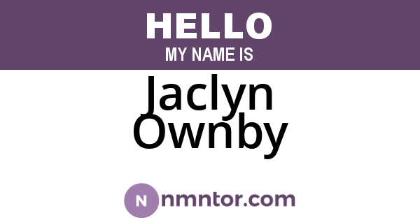 Jaclyn Ownby