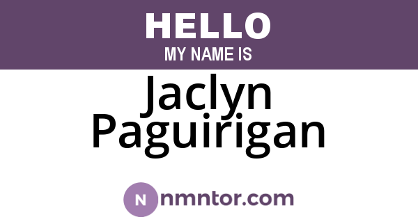Jaclyn Paguirigan