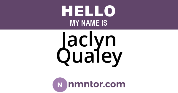 Jaclyn Qualey