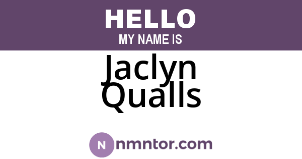 Jaclyn Qualls