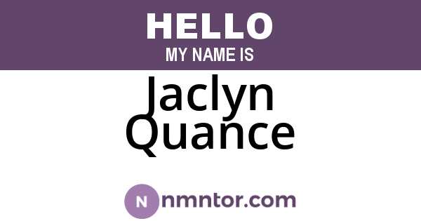 Jaclyn Quance