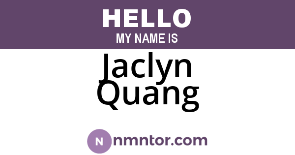Jaclyn Quang
