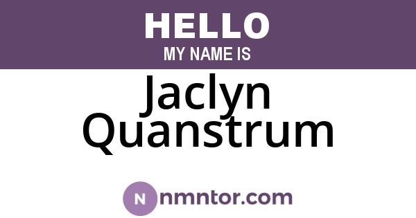 Jaclyn Quanstrum