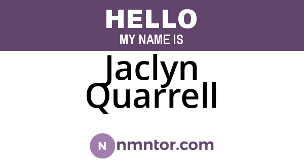 Jaclyn Quarrell