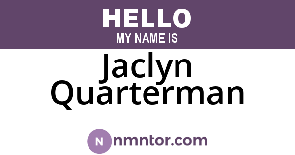 Jaclyn Quarterman