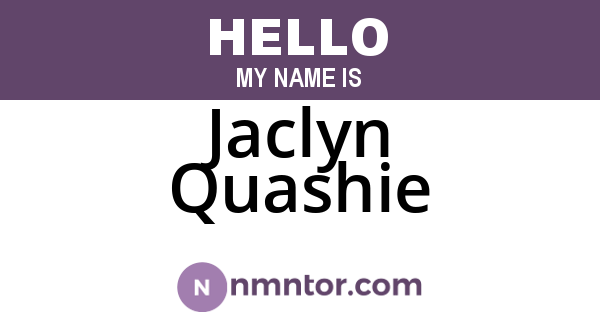 Jaclyn Quashie