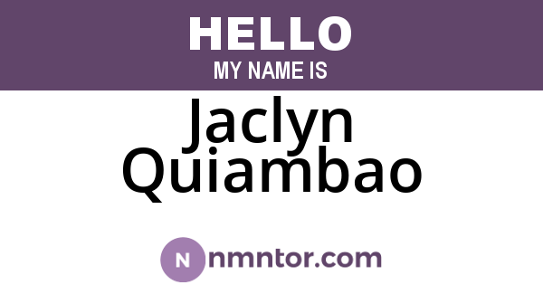 Jaclyn Quiambao