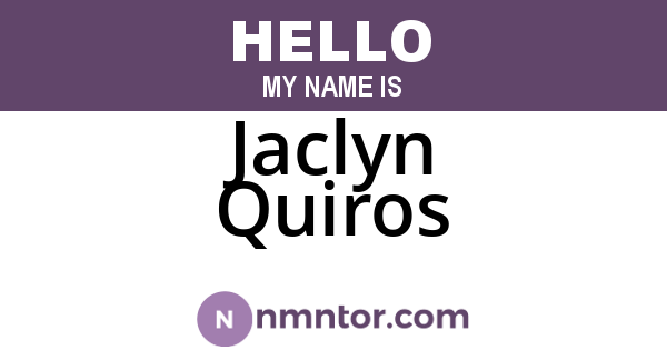 Jaclyn Quiros