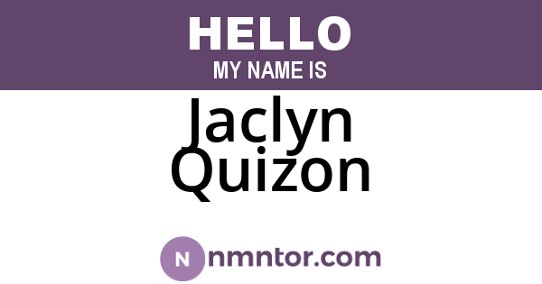 Jaclyn Quizon