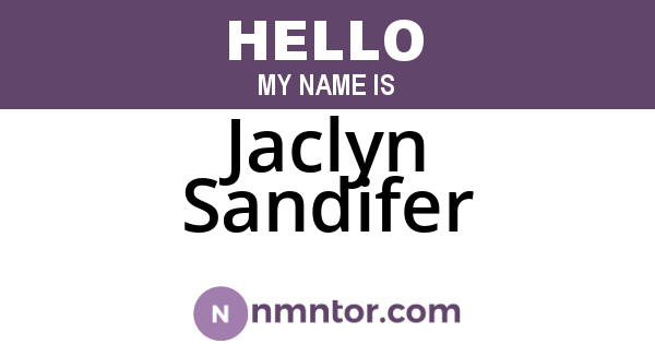 Jaclyn Sandifer