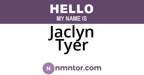 Jaclyn Tyer