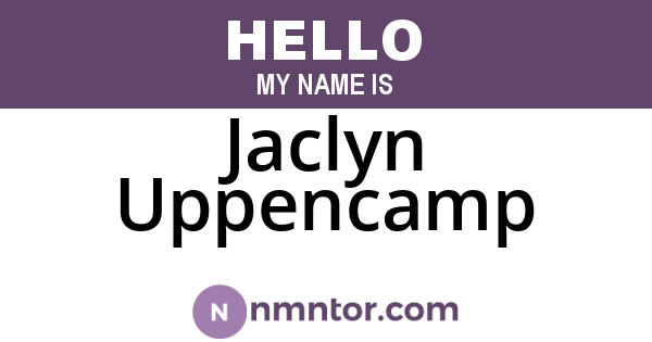 Jaclyn Uppencamp