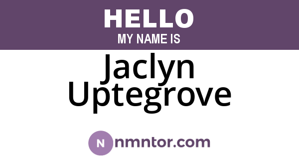 Jaclyn Uptegrove