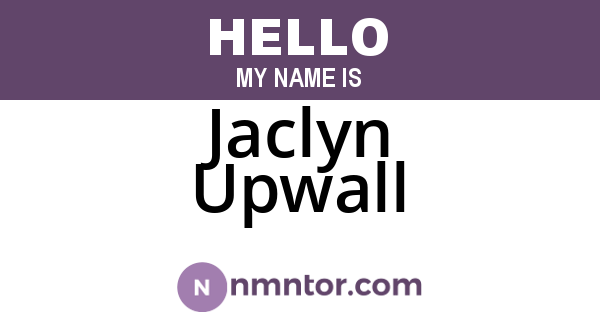 Jaclyn Upwall