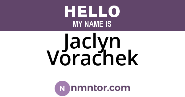Jaclyn Vorachek