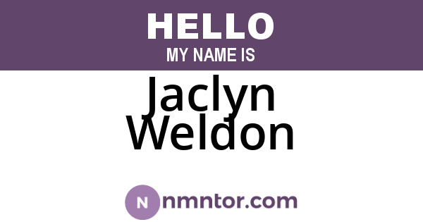 Jaclyn Weldon