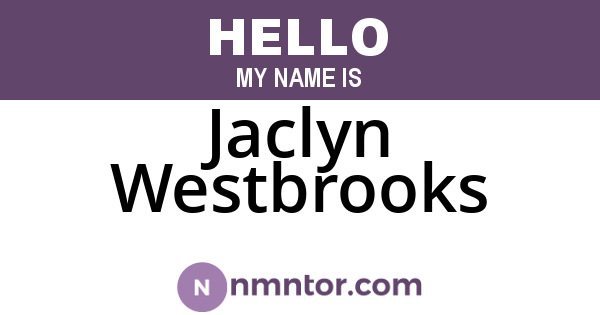 Jaclyn Westbrooks