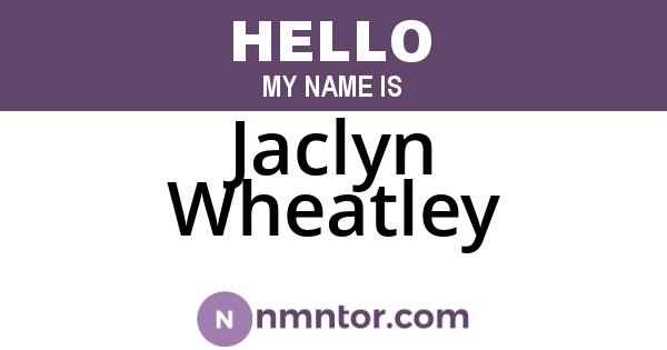 Jaclyn Wheatley