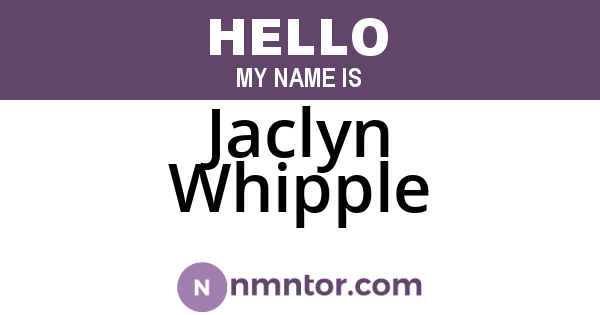 Jaclyn Whipple
