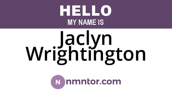 Jaclyn Wrightington