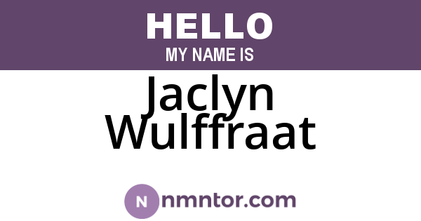 Jaclyn Wulffraat