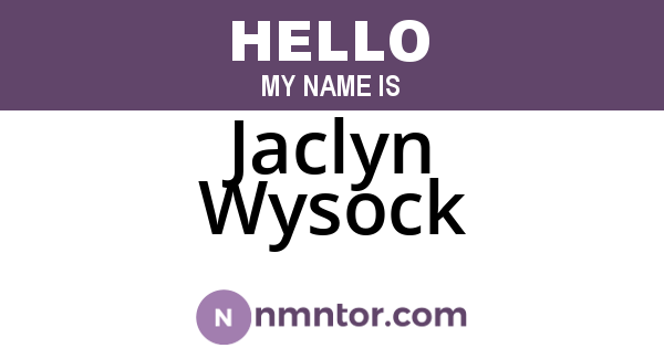 Jaclyn Wysock