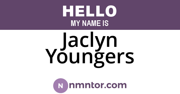 Jaclyn Youngers