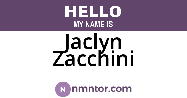 Jaclyn Zacchini