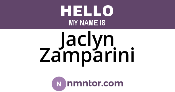 Jaclyn Zamparini