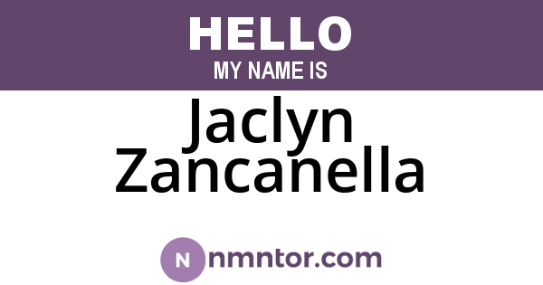 Jaclyn Zancanella