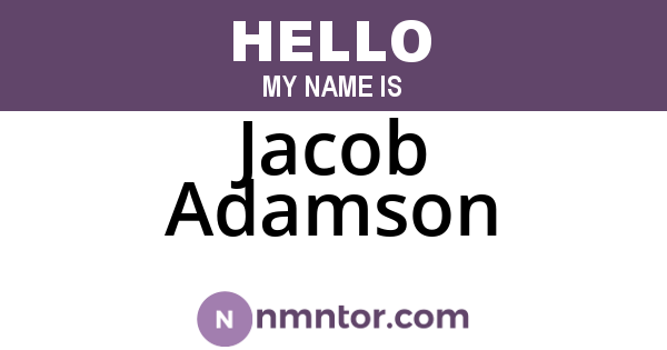 Jacob Adamson