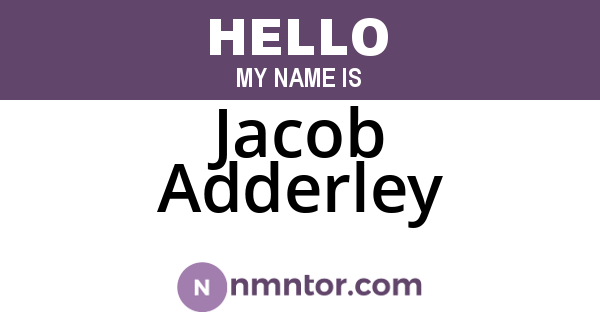 Jacob Adderley