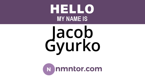 Jacob Gyurko