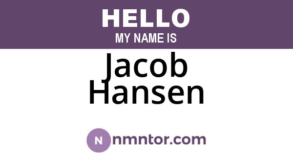 Jacob Hansen