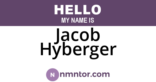 Jacob Hyberger