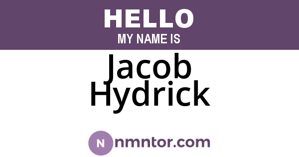 Jacob Hydrick