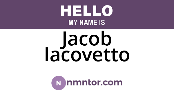 Jacob Iacovetto