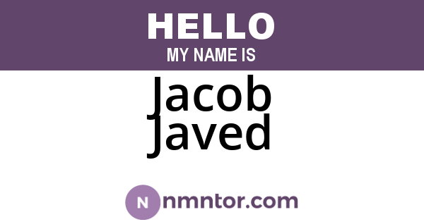 Jacob Javed