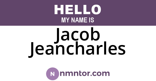 Jacob Jeancharles