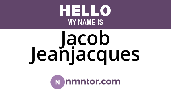 Jacob Jeanjacques