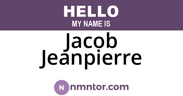 Jacob Jeanpierre