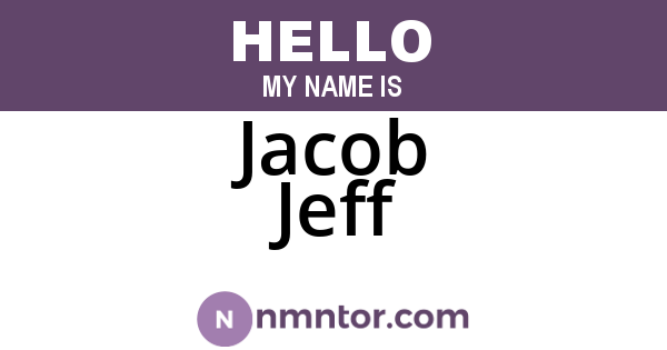 Jacob Jeff