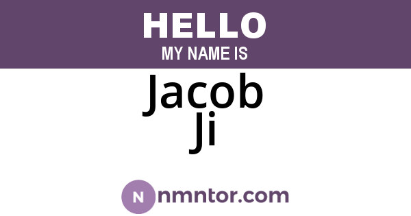 Jacob Ji