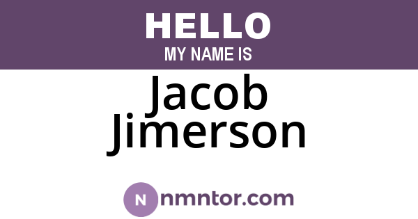 Jacob Jimerson
