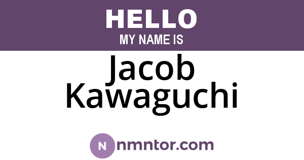 Jacob Kawaguchi