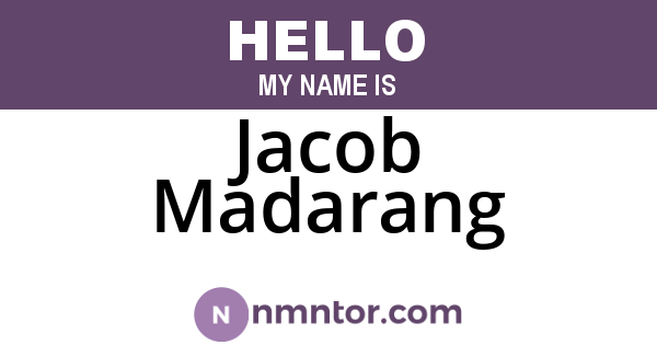 Jacob Madarang