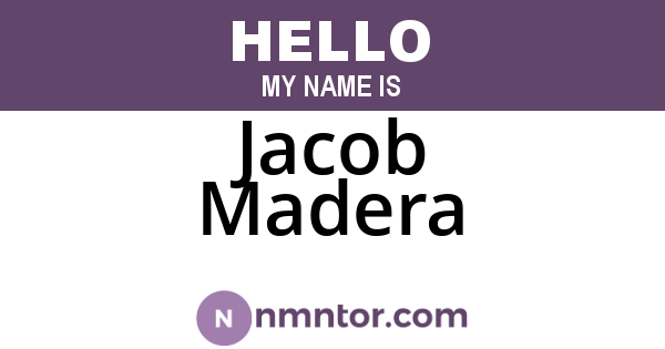 Jacob Madera